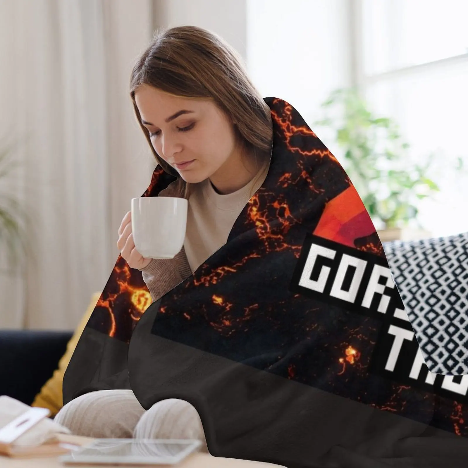 Горилла Тег ЛАВА Обезьяна! Одеяло Moving Soft Plaid Beautifuls Фланелевые одеяла