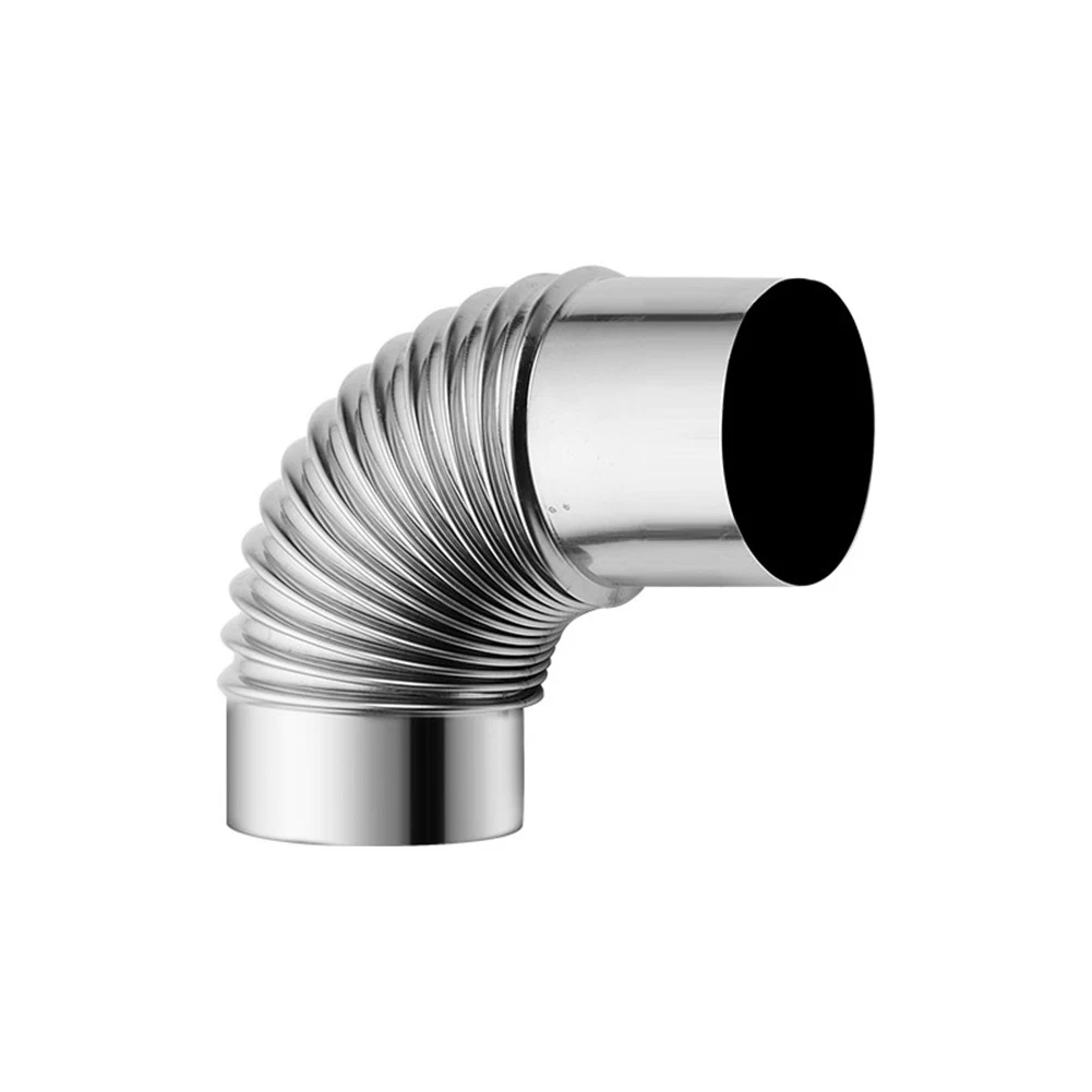 

Fireplace Elbow Pipe Exhaust Pipe 1 Pcs 50mm 90 Degree Bend Elbow Stainless Steel Stove Pipe Chimney Flue Durable