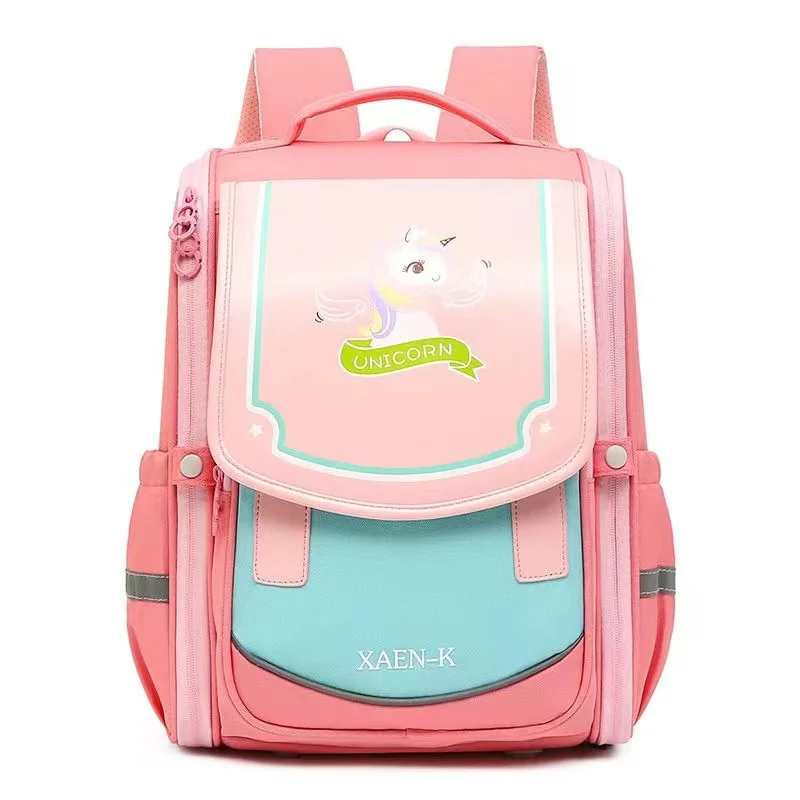 Cute British Style Children PU Unicorn Astronaut Cartoon Backpacks New Girls Boys Students Large Capacity Schoolbags for Travel
