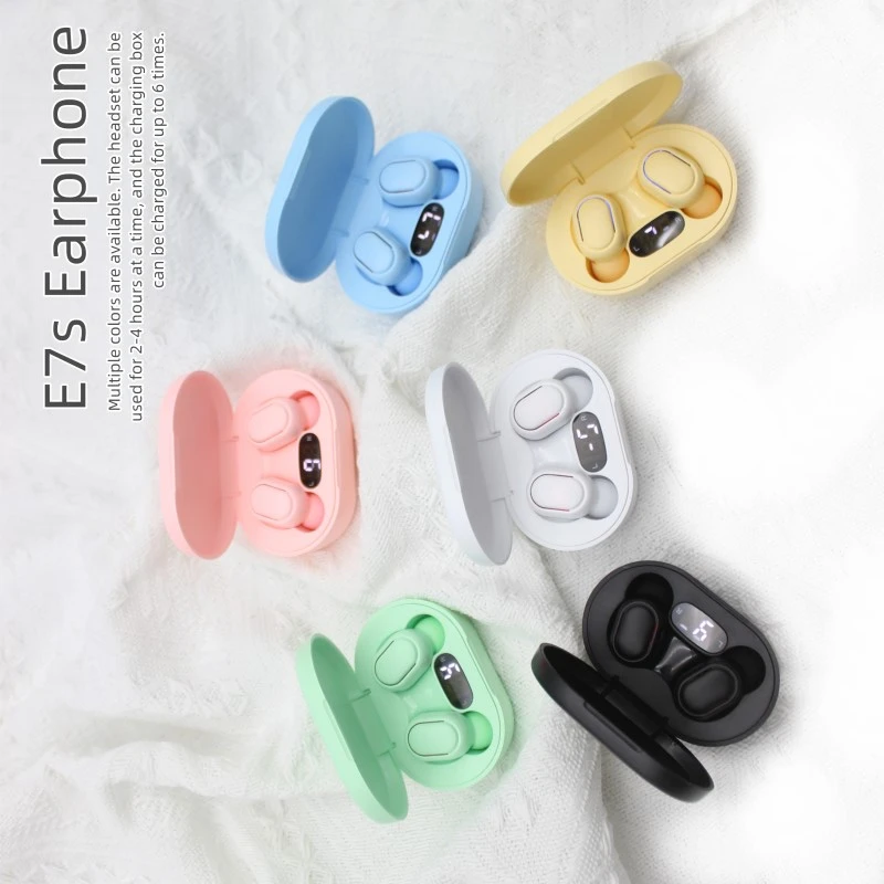

E7S TWS Bluetooth Earphones Wireless Earbuds waterproof Cancelling Headsets With Mic Headphones for Xiaomi Redmi Iphone E6S A6S