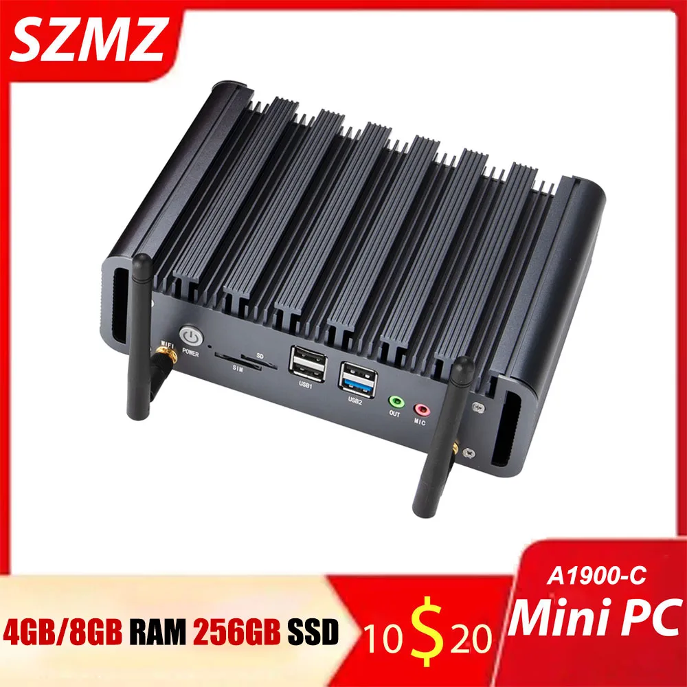 

SZMZ Mini PC Celeron J1900 DDR3 4GB/8GB RAM 256GB mSATA SSD Windows11 Pro Gaming Computer, 4K 60Hz HDMI VGA Win 10 Minipc Gamer
