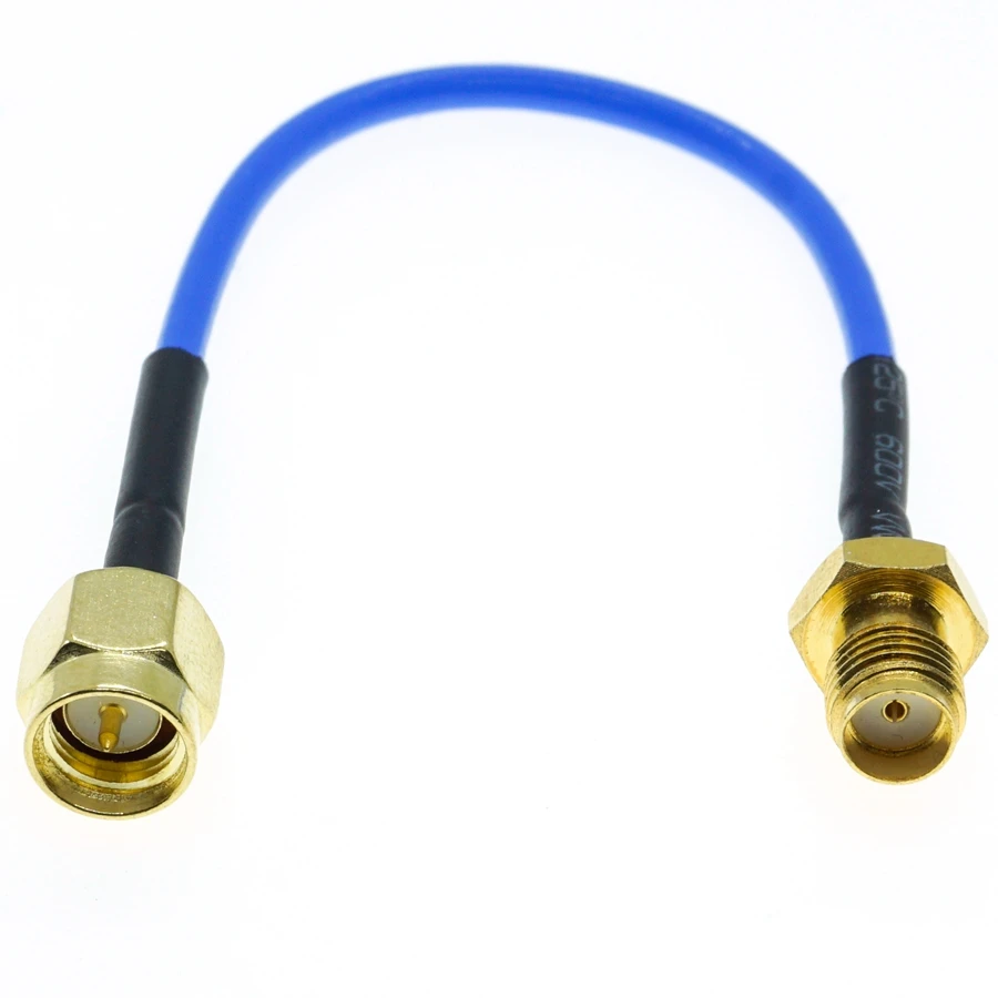 

SMA Male To SMA Female Jumper Pigtail 0.086" RG405 Coax Semi flexible rigid cable Blue
