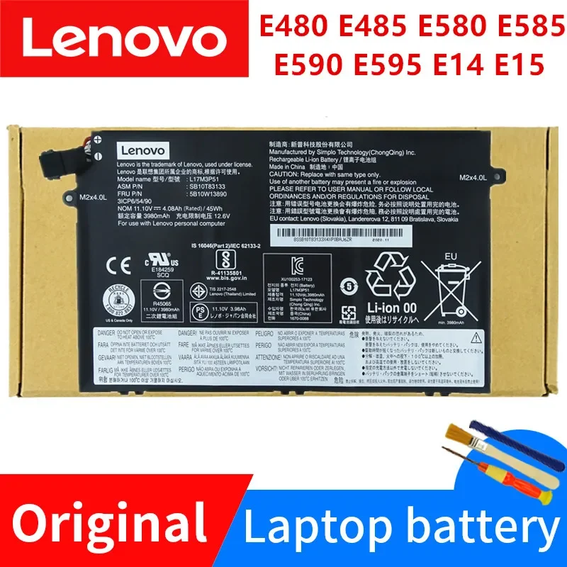 

Lenovo Thinkpad E480 E485 E14 E15 battery E580 E585 R480 E490 E495 Original notebook battery L17C3P51 L17M3P51 L17L3P51 01AV446