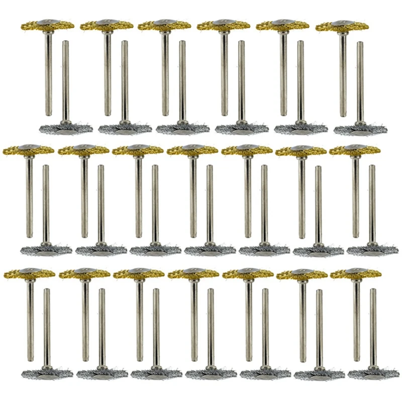 SEWS-40 шт. Набор щеток из зернистой латунной стальной проволоки (3 мм) для Power Dremel