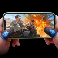 1 pair gaming finger sleeves sweatproof fingertip protector for mobile gaming touch with luminous