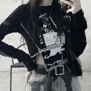 Harajuku Kawaii Fashion Goth Anime Girl Oversized Sweatshirt – The Kawaii  Factory