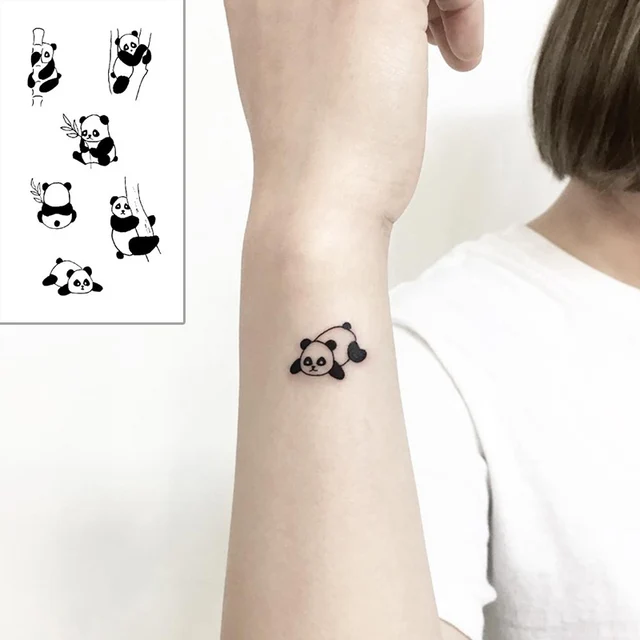 Татуировка панда на руке (67 фото)