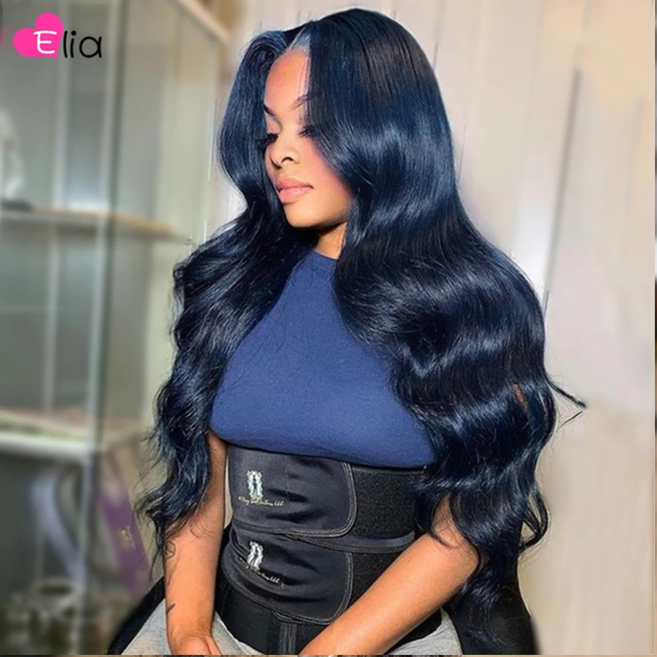 

Elia hd Lace Frontal Wig 13x4 Body Wave Wigs For Women Human Hair Purple Green Blue Lace Front Human Hair Wigs Wholesale