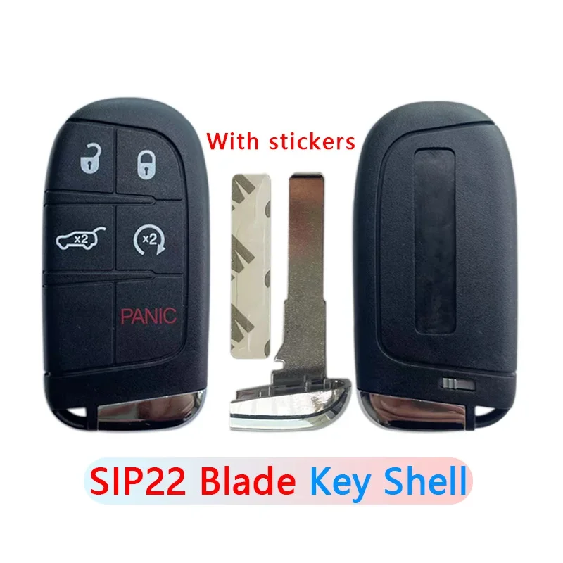 Для Jeep Dodge Renegade Compass SUV 4 + 1 кнопки SIP22 Blade Keyless Go Smart Remote Car Key Shell