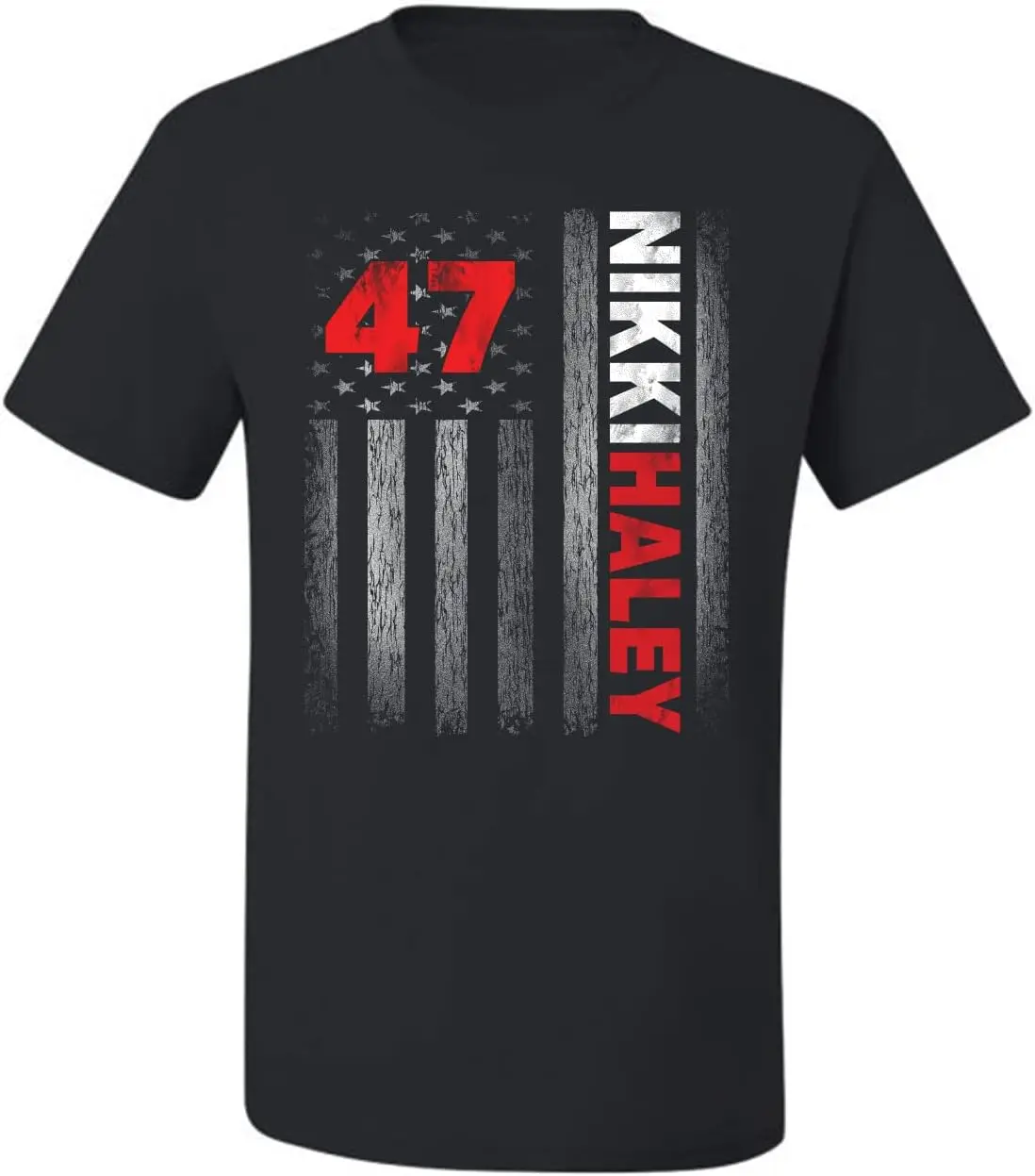 Мужская футболка с рисунком Wild Bobby Haley 2024 мужская Waving Flag Americana/American Pride