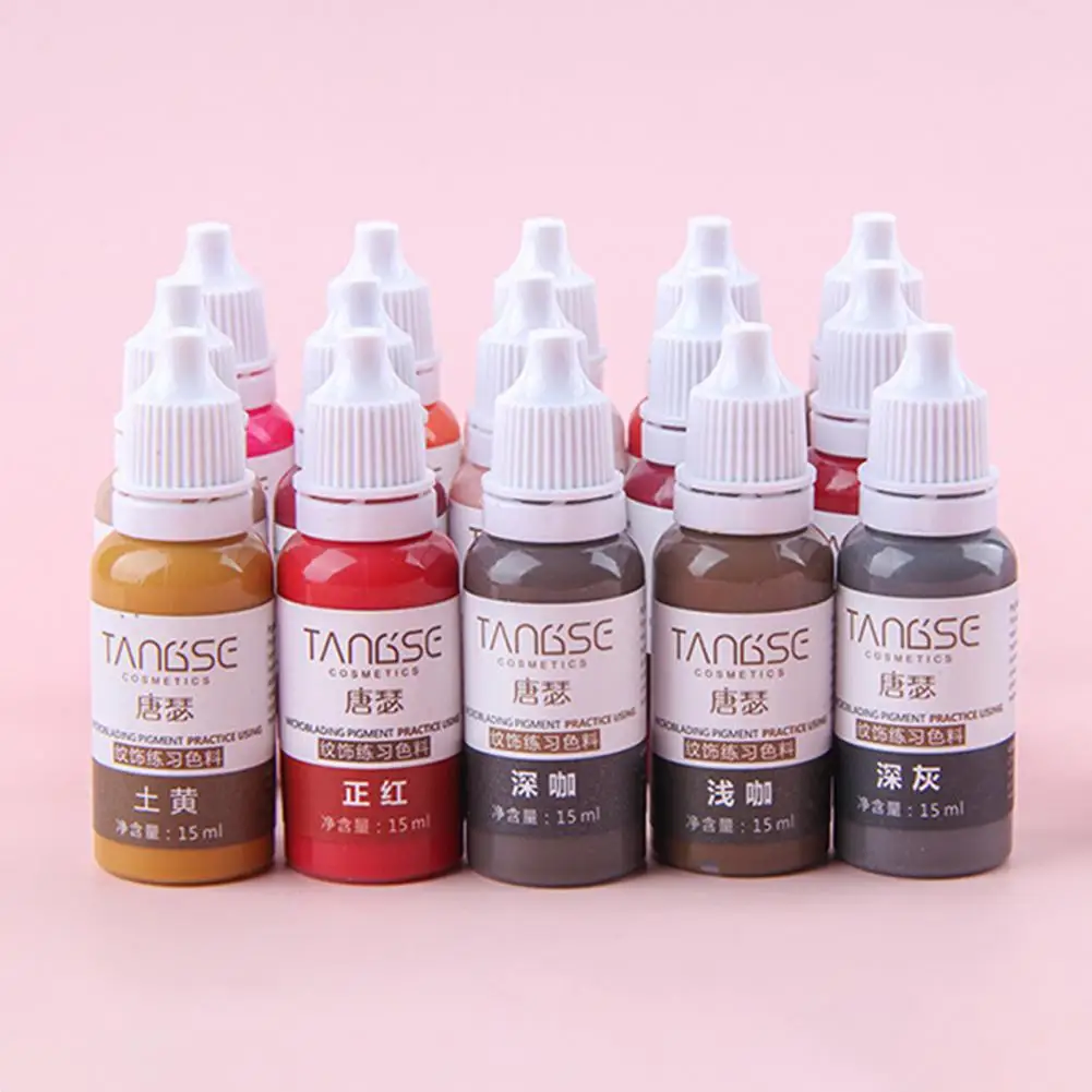 

15ml Tattoo Liquid Long Lasting Excellent Saturation Mini Colored Permanent Tattoo Pigment for Women