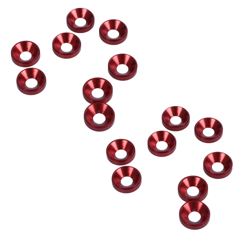 

Шайба с потайной головкой M3 3 мм, обработанная с плоской головкой из алюминиевого сплава D10071 для HSP Axial HPI 16 шт. (красная)