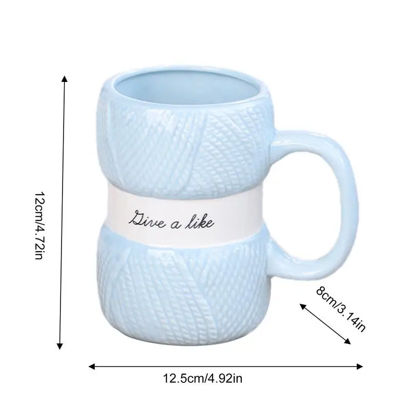 Кофейная кружка в форме пряжи новинка керамическая для вязания крючком питьевой