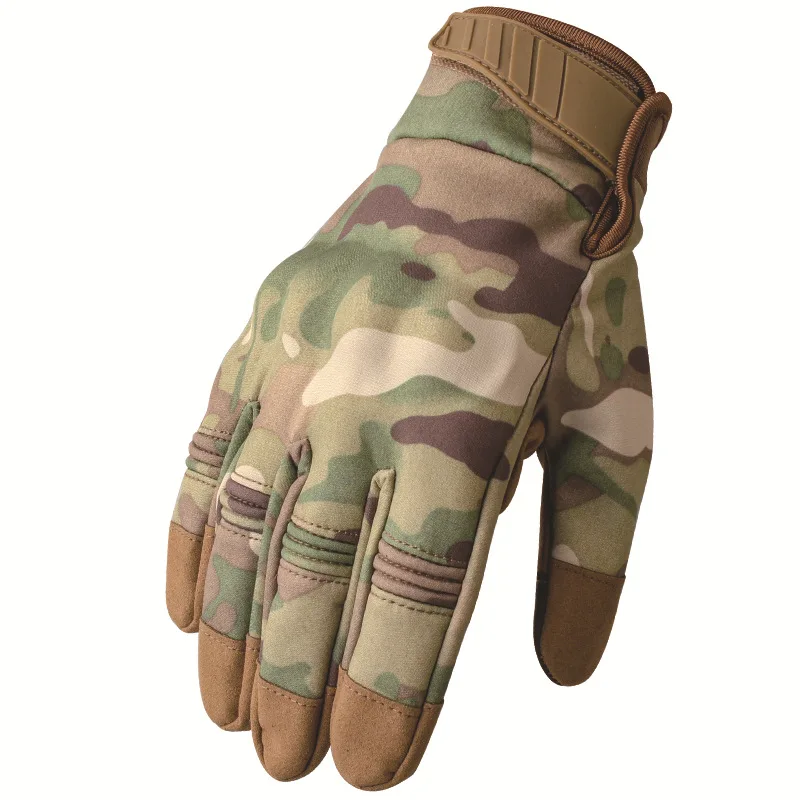 

Camo Hunting Glove Touch Screen Wear-resistant Army Shooting Riding Cycling Tactical Airsoft Full Finger Gloves Sport Gear Men