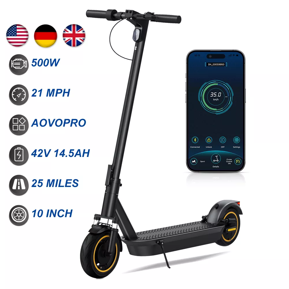 AOVOPRO ESMAX Electric Scooter 500W 40km/h Adult Electric Sc