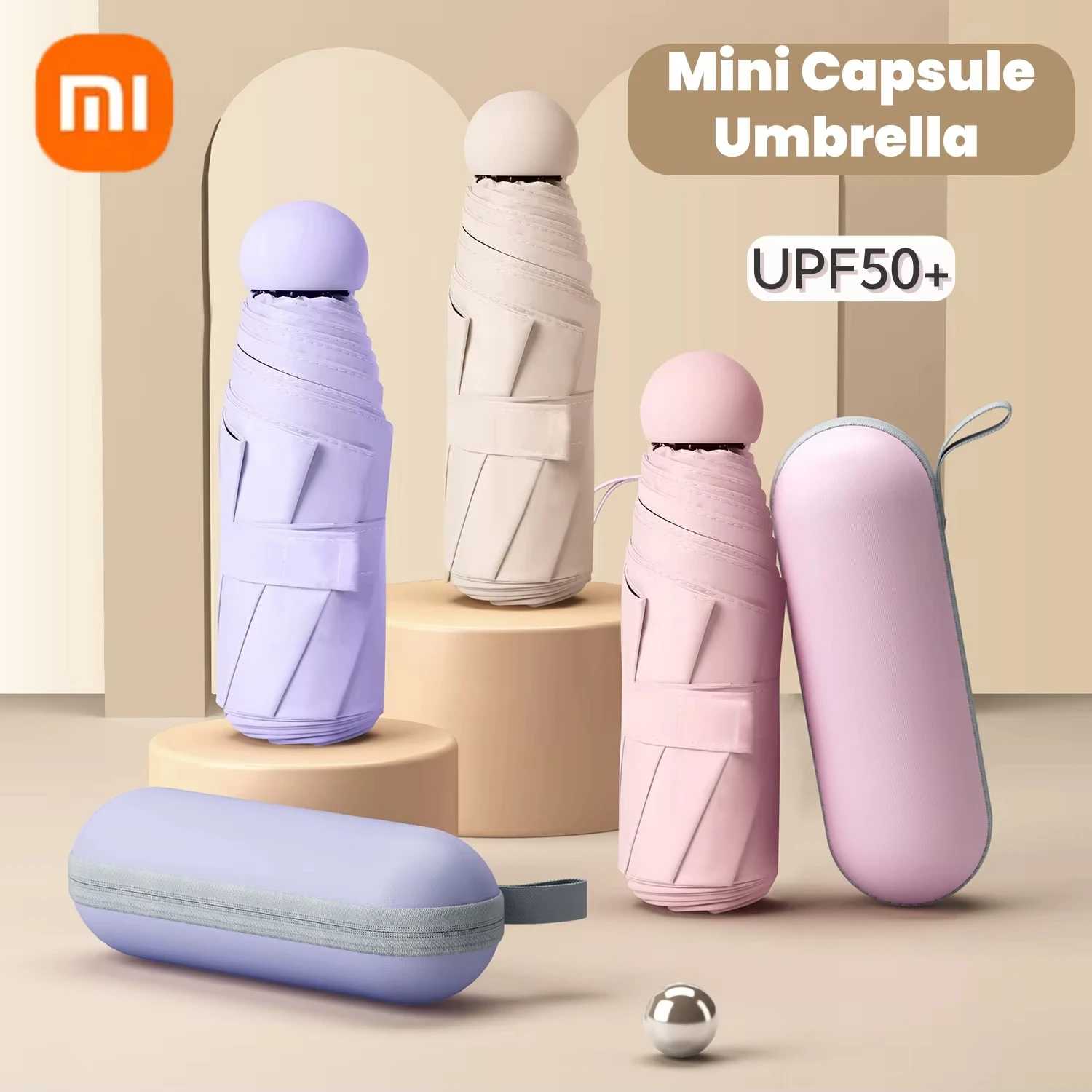 Мини-складной зонт портативный солнцезащитный от солнца дождя черная резиновая