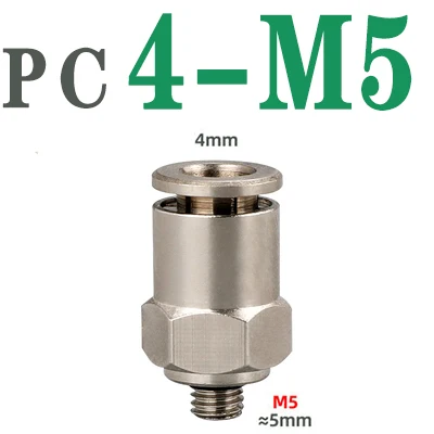 

Пневматические разъемы BSPT M5 1/8 дюйма 1/4 дюйма 3/8 дюйма 1/2 дюйма, наружный никелированный латунный вставной быстроразъемный соединитель, воздушный фитинг, труба