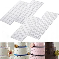 creative diy 4 piece set of cake border pattern mold transparent plastic roll rattan lattice pattern fondant printing bakingmold
