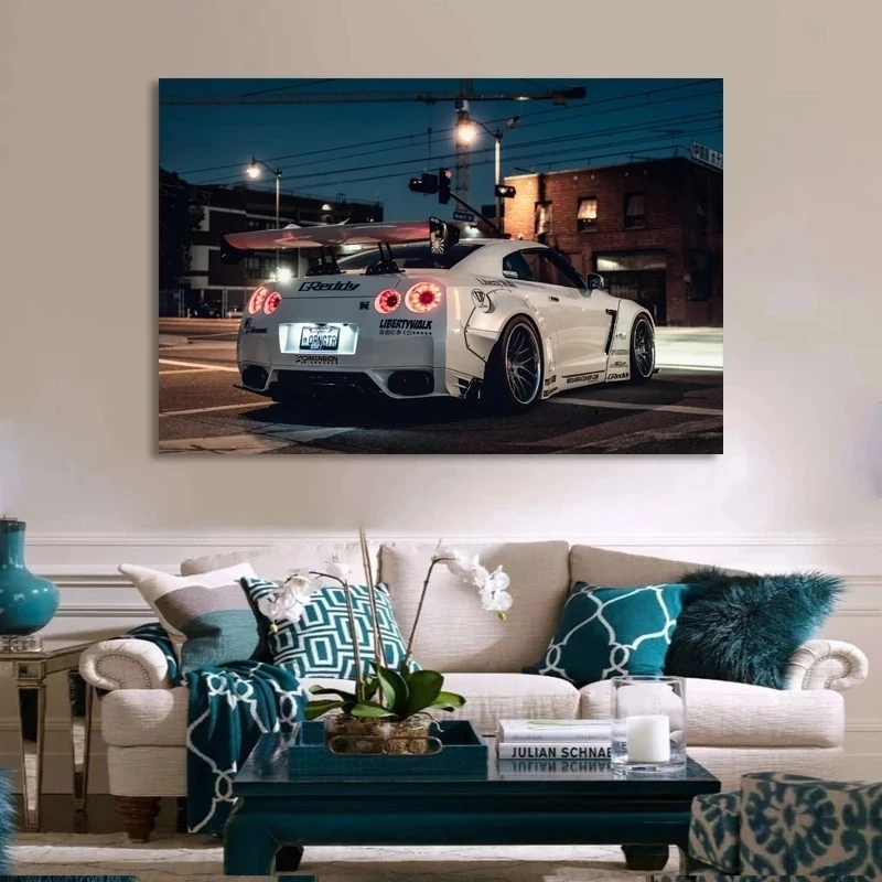 

Home Decor Nissan Tuning GT R R35 Super Car Canvas Painting Pictures Wall Art HD Prints Modular Poster No Frame For Living Room
