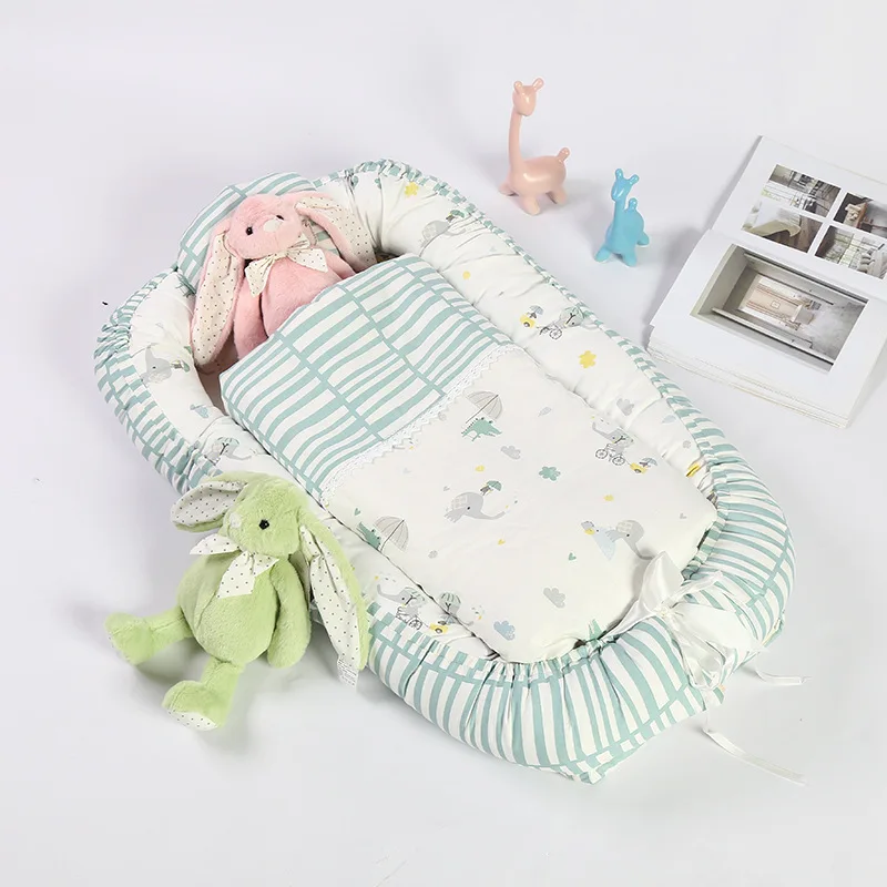 

Newborn Portable Crib Bed Sleeping Bed Cotton Infant Baby Nest Travel Bed Foldable Washable Newborn Mattress Child Cradle Cot