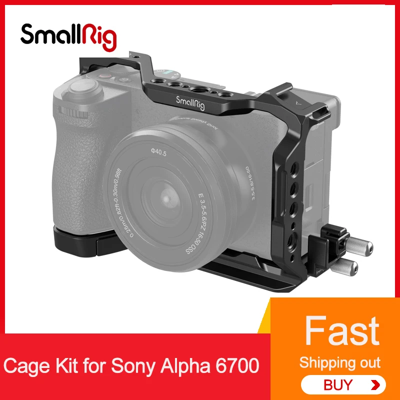 

SmallRig Cage Kit for Sony Alpha 6700 4336 Dual Cold Shoe Mount Plate for Sony Alpha 6700 Camera Accessories 4337/4338/4339