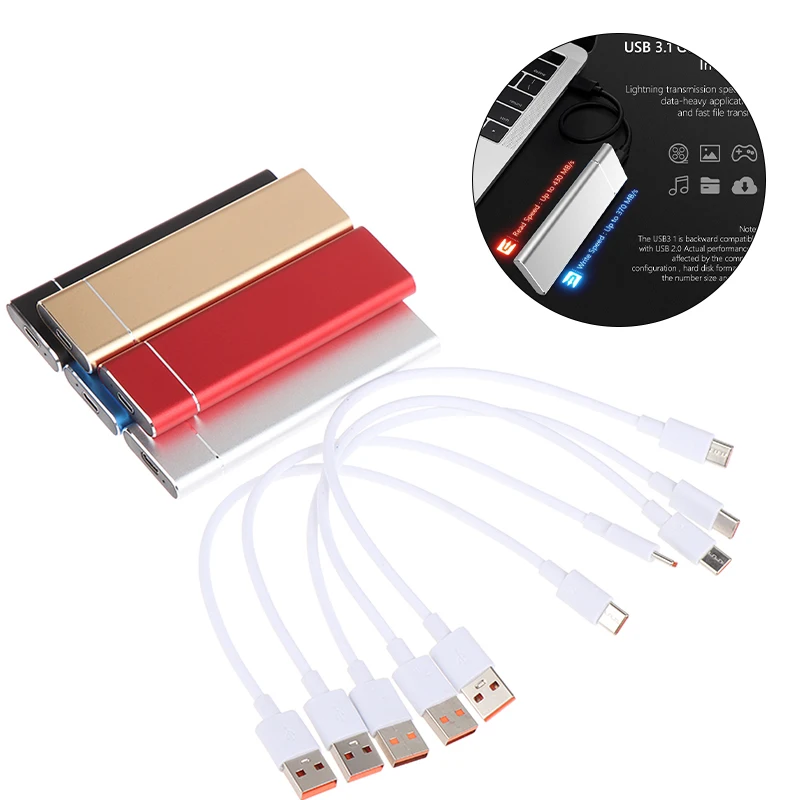 

1Pcs M.2SSD Mobile Solid State Drive TYPE-C Mobile External Solid State Drive New