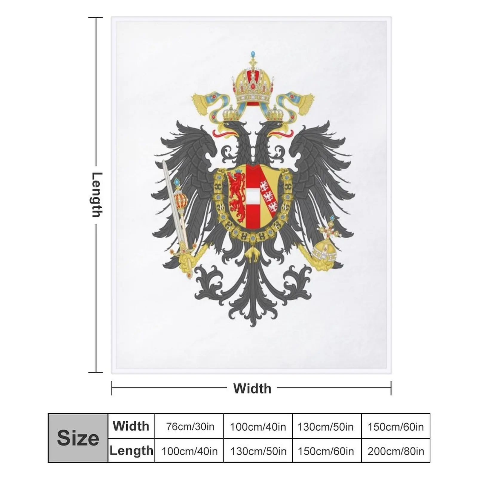 Kaiser Viele Wappen des ? Vissischen Reiches историisch Плед Диван Детские одеяла