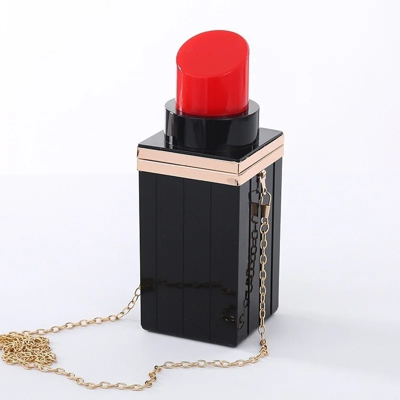

Lipstick Fashion Bag Luxury Handbags 2023 High Quality Funny 2023 Bucket Bags for Women Acrylic Evening Purse New In