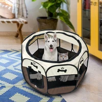 portable pet cage foldable oxford cloth octagonal house kennel fence cat delivery room indoor outdoor tent pet supplies
