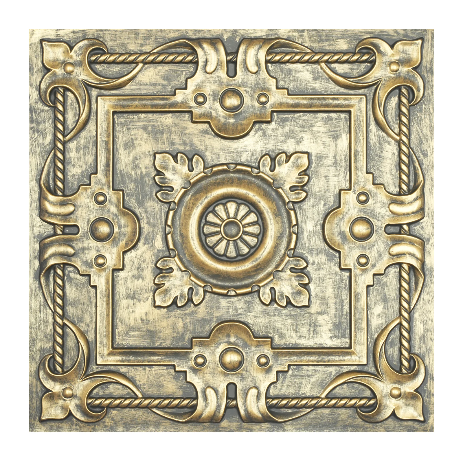 Декоративные панели для потолка Fauxceilingtiles винил золотые 10 шт.