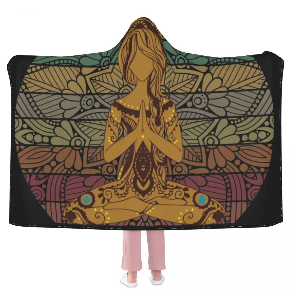 

Одеяло для йоги Namaste с забавными надписями, красивое Флисовое одеяло с капюшоном, летнее супермягкое модное покрывало