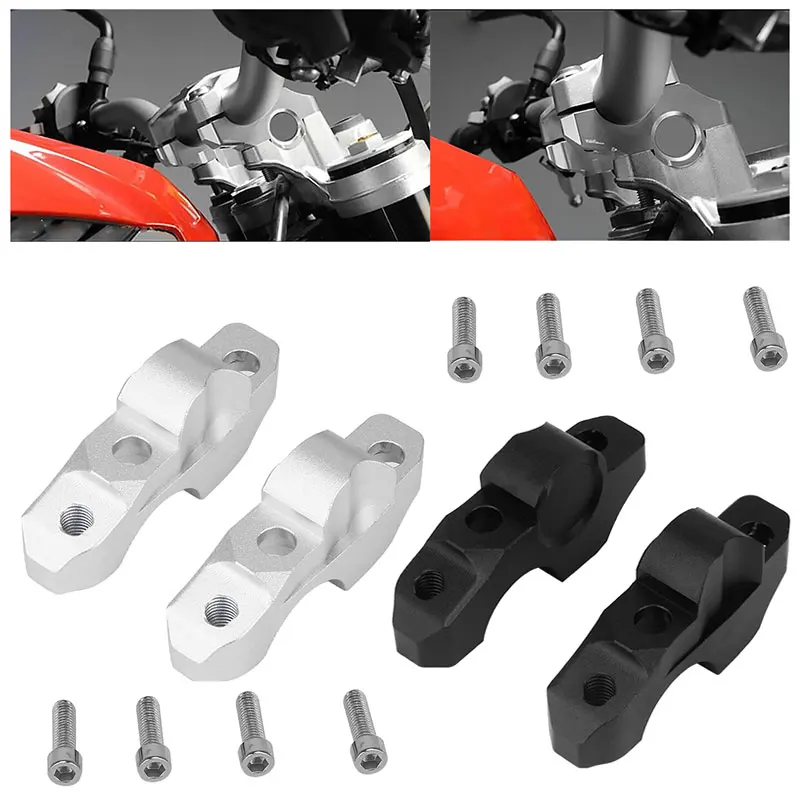 

Motorcycle Handlebar Riser Clamp Handle Bar Mount Raised Extend Bracket Moto Accessories For BMW S1000 S1000R S1000XR 2014-2018