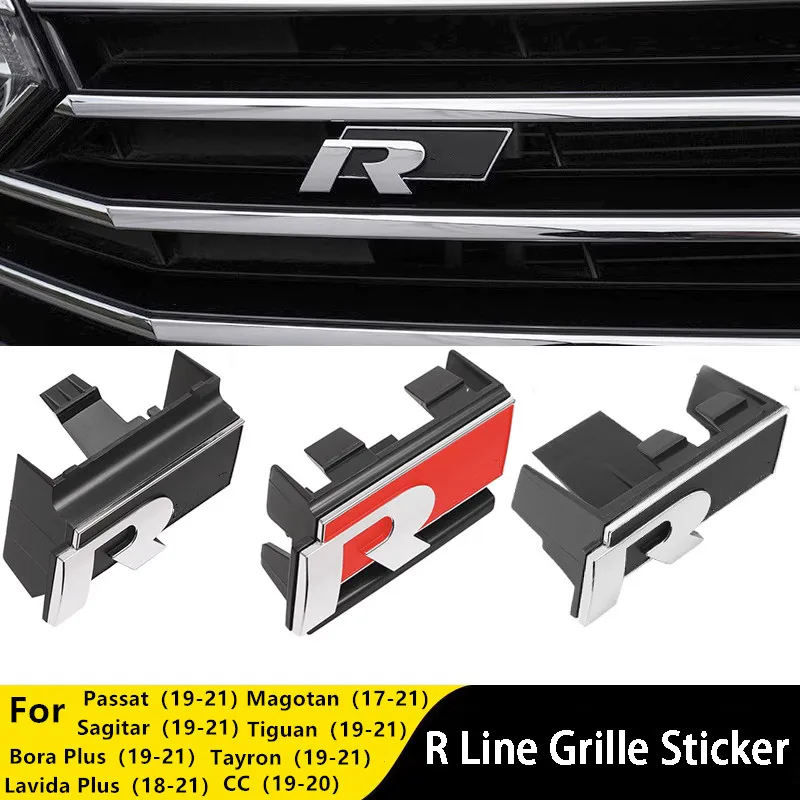 

Автомобильный гриль R логотип эмблема значок наклейки R Line Rline решетка наклейка для Passat Magotan Sagitar Tiguan Bora CC Lavida аксессуары