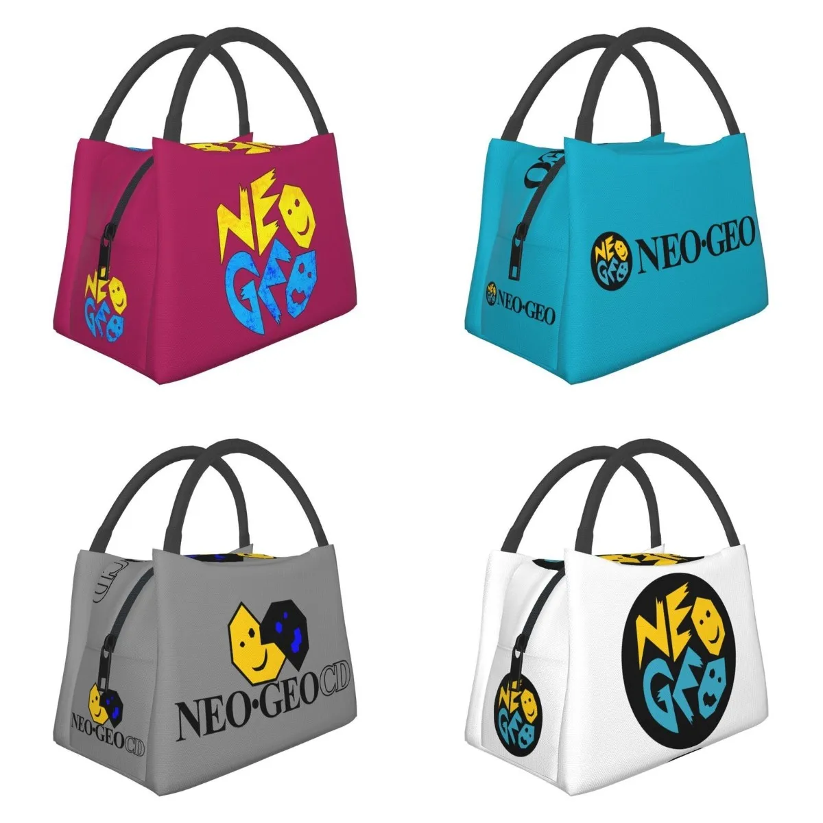 

Arcade Game Neo Geo Logo Portable Lunch Box for Cooler Thermal Food Insulated Lunch Bag Hospital Office Pinic Container