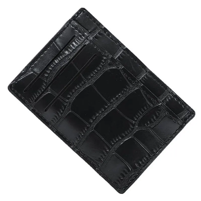 

New Women Short Wallets Simple Card Holder Mini Female Purse Crocodile Pattern PU Leather Small Women's Card Wallet