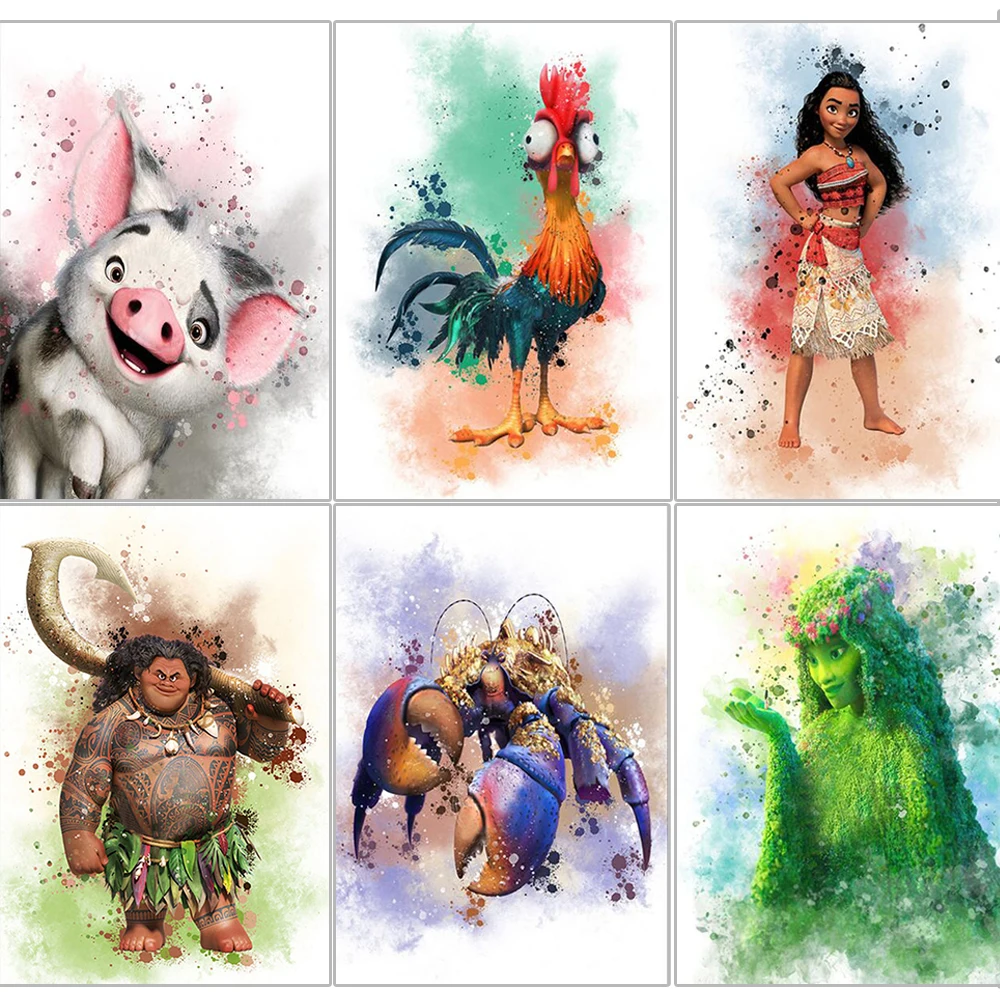 

Алмазная живопись Disney 5D, мозаика с мотивами Моаны, искусственная принцесса с мультяшным рисунком, полная вышивка, домашний декор