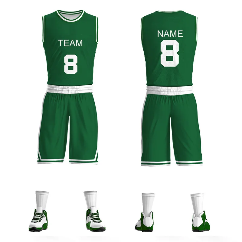 Basketball Sets For Men Full Sublimation Custom Name Number Logo Printed Sleeveless Jerseys Shorts Quick Dry Training Tracksuits