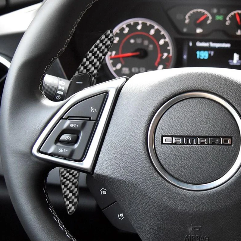 

For Chevrolet Camaro 2012 2013 2014 2015 2pcs Car Steering Wheel Carbon Fiber aluminium alloy Shift Paddle Shifter Extension