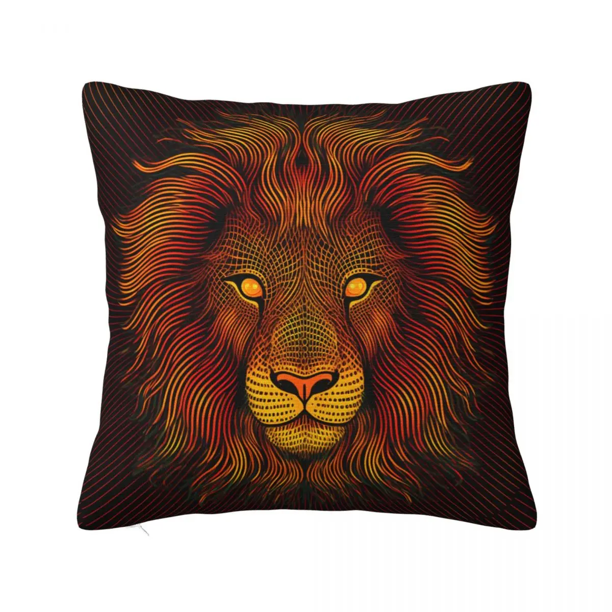 

Наволочка в виде льва для портретов в стиле Триппи, летняя универсальная наволочка из полиэстера на молнии