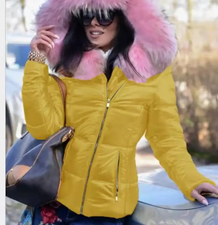Winter Casual Women Parkas Hooded Streetwear Keep Warm Zipper Jacket Coat Streetwear Clothes For Women Outfit