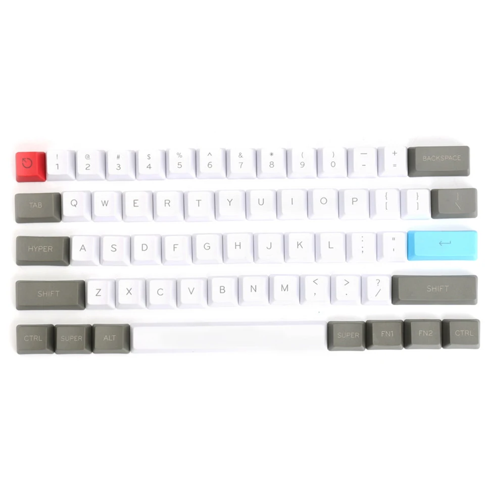 

61 Key ANSI-Layout OEM Profile PBT Thick Keycaps for 60% Mechanical Keyboard For Cherry MX Switches Mechanical Gaming Keyboard