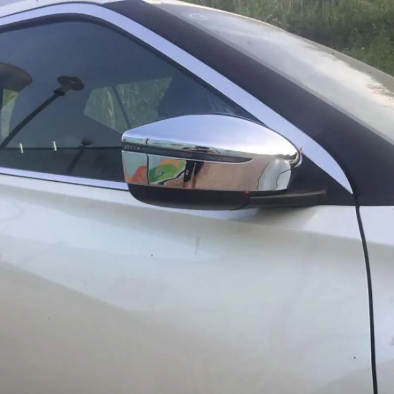 

For Nissan Kicks 2016 2017 2018 ABS Chrome Rear View Rearview Mirror Cap Case Cover Trim Exterior Decorative Parts 2pcs/set