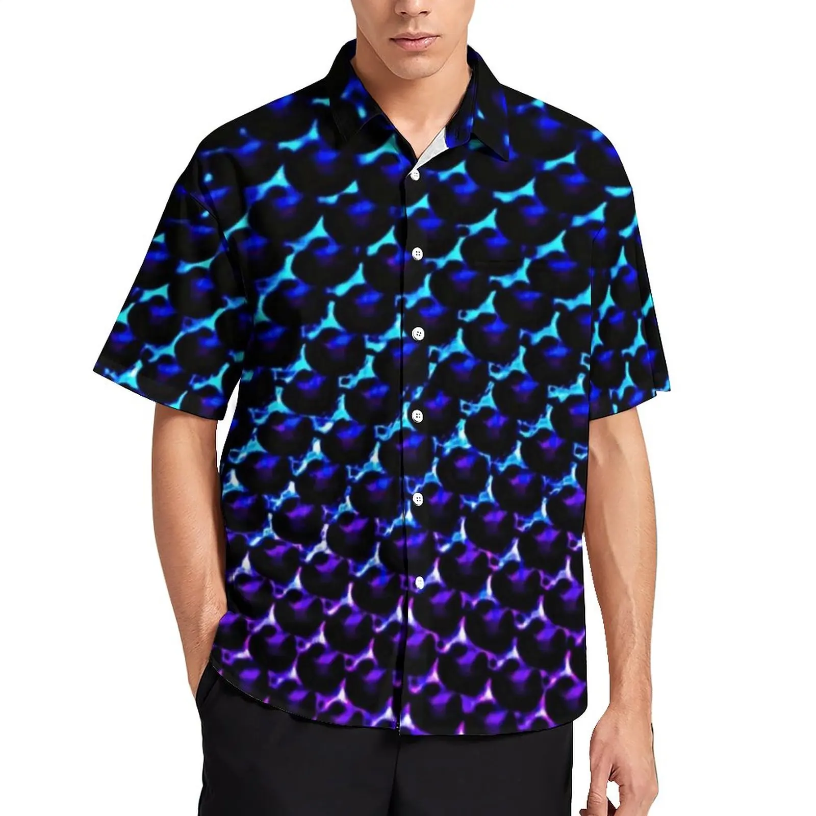 

Patterns Metallic Casual Shirts Colorful Sparkles Beach Shirt Hawaii Novelty Blouses Men Graphic Big Size 3XL 4XL