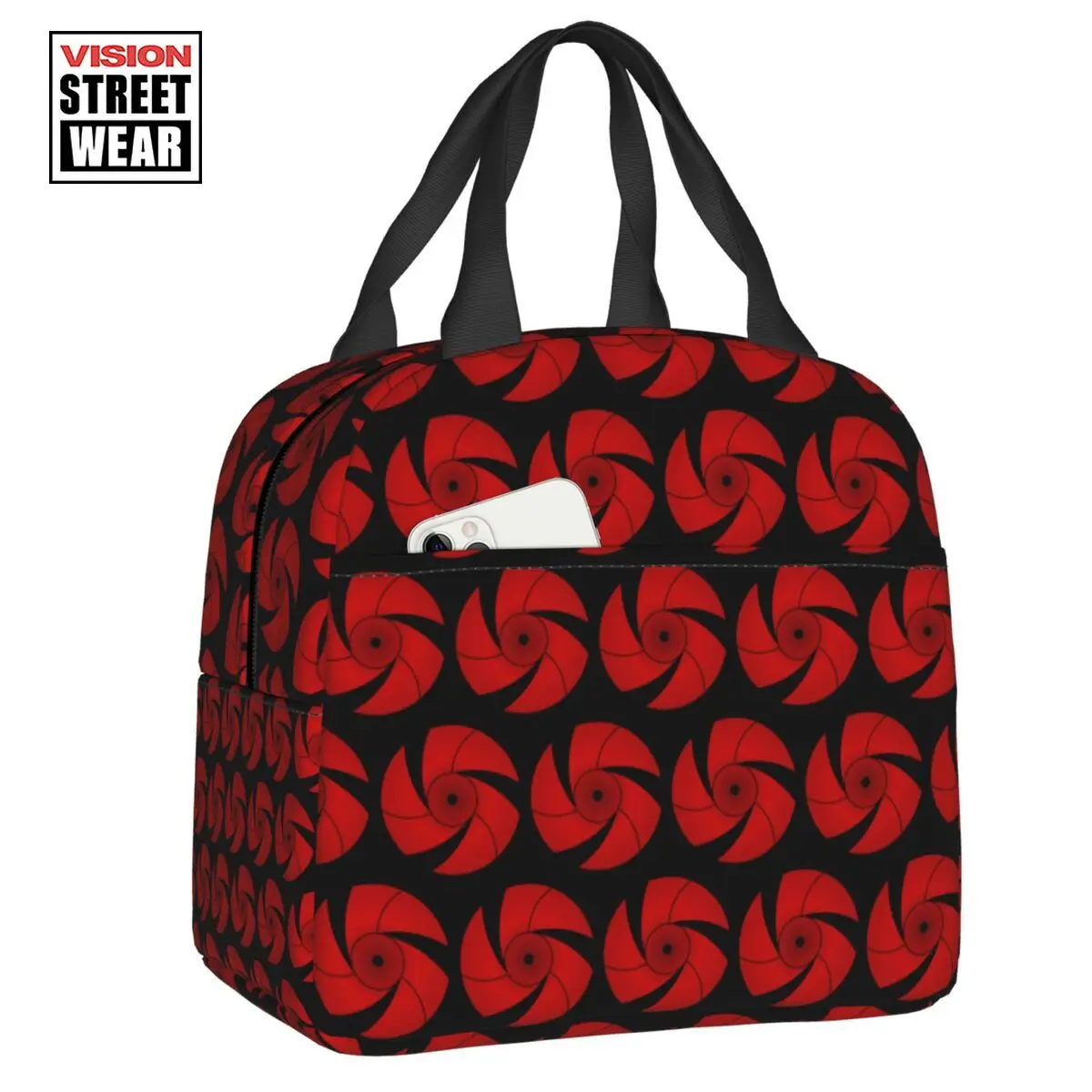 

2023 New Custom Hokage Ninja Sharingan Eye Rai Lunch Bag Men Women Cooler Thermal Insulated Lunch Box For Children School