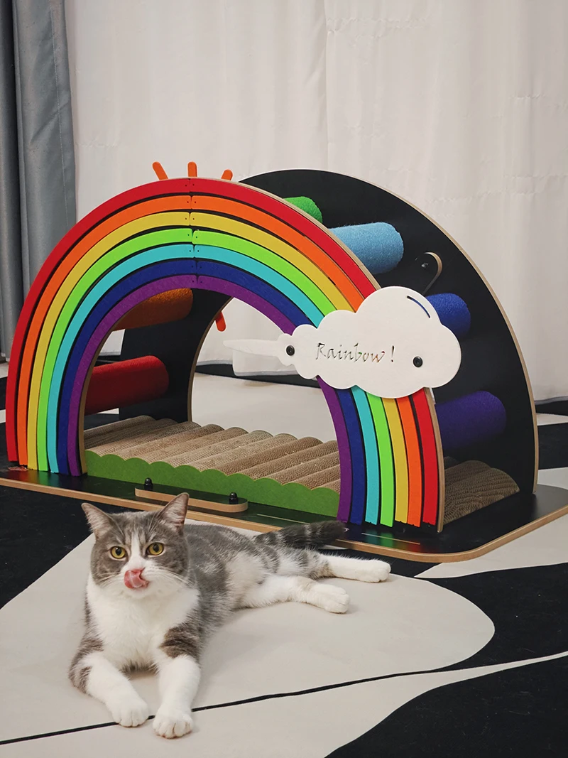 Когтеточка для кошек Petree Радужная когтеточка мебель дома игрушки дерево