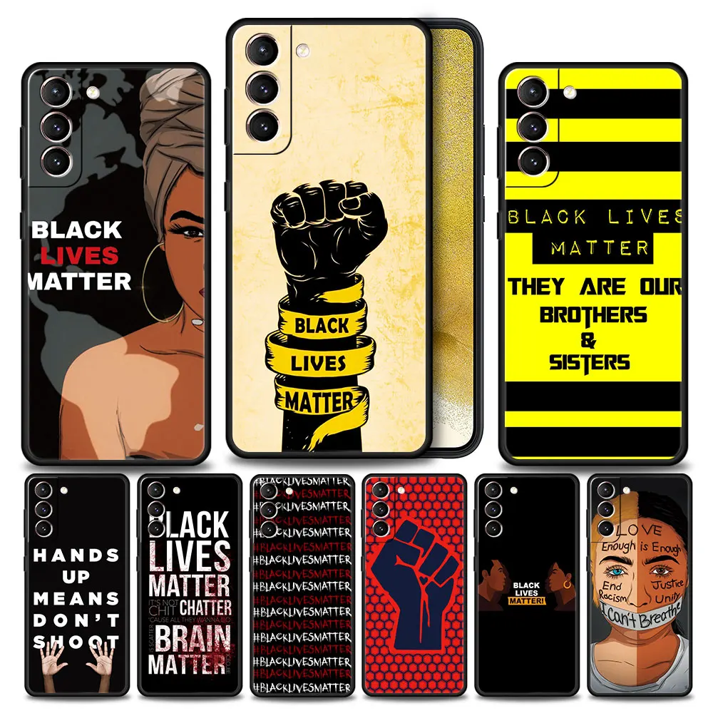 

Celular Silicone Back Black Lives Matter Art Case Coque for Samsung Galaxy S20 S21 FE 5G S9 S22 Ultra S10 Plus S8+ S9+ S20FE