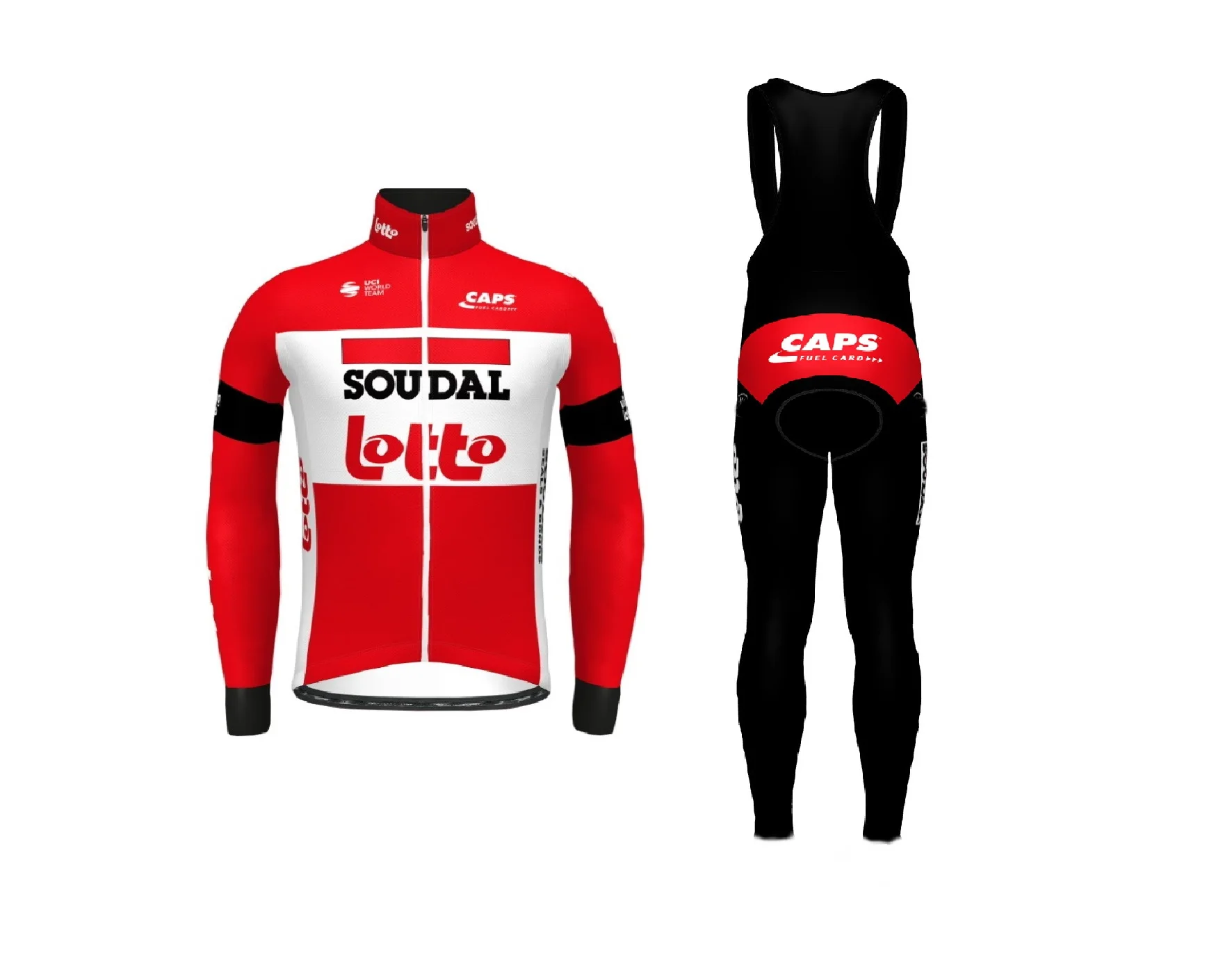 

Весна Лето 2022 LOTTO SOUDAL Команда с длинным рукавом Велоспорт Джерси одежда + нагрудники брюки с гелевыми вставками Размер XS-4XL
