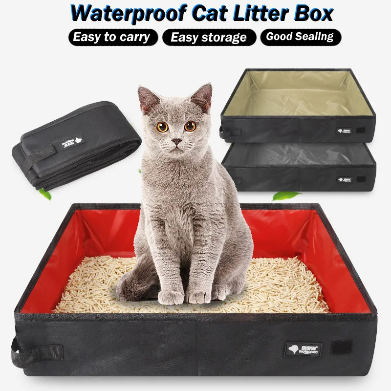 Easy Storage Waterproof Oxford Cloth Dog Toilet Tray Outdoor Travel Small Animal Bedpan Supplies