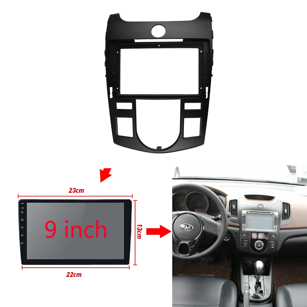 

Автомобильный радиоприемник GPS Fascia Для KIA FORTE 2009, авто AC, комплект для приборной панели, установка рамы, крепление, пластина, ободок, DVD, стерео ...