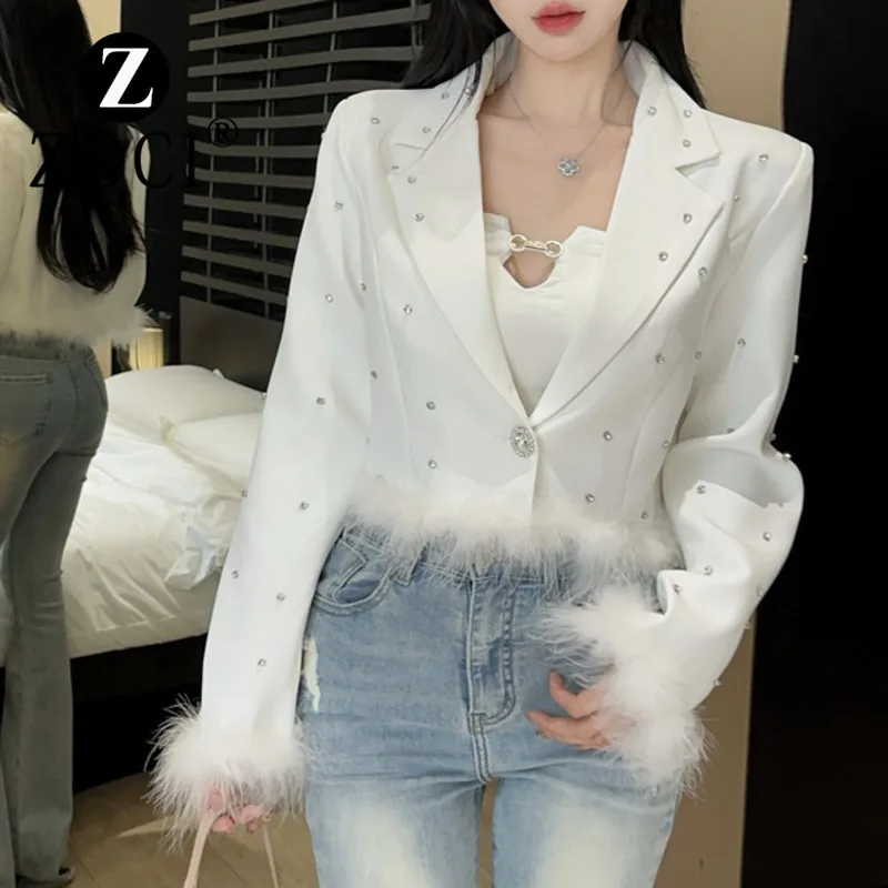 [ZOCI] 2024 осенний костюм во французском светском стиле приталенный крой на талии с